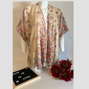 French floral cardigan kimono size 12/ large